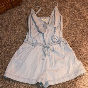 Light denim romper